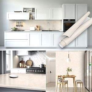 Ekru Rengi Mermer Görünümlü Mat Yapışkanlı Folyo 45 cm ve 90 cm Rulo Çeşitleri Dekoros'ta. 1. Sınıf, Güvenilir Ödeme ve Uygun Fiyatlar için Şimdi Tıkla!