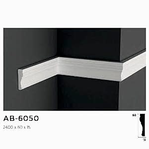 6cm Boyanabilir Beyaz Duvar Bordürü AB-6050 ile Modern İç Mekanlar Oluşturun Dayanıklı Polimer Duvar Bordürleri. Bordür ve Çıta Modelleri için Hemen Tıkla!