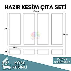 Lüks Duvar Çıta Seti Hazır Kesim Soy Yapıştır Panel 013